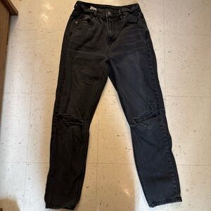 American Eagle Outfitters Black Distressed Boyfriend Jeans